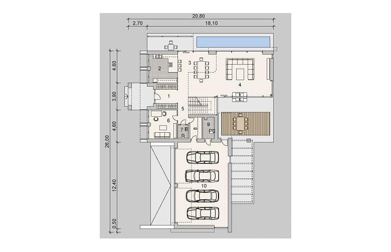 Projekt domu z poddaszem LK&1121 - 