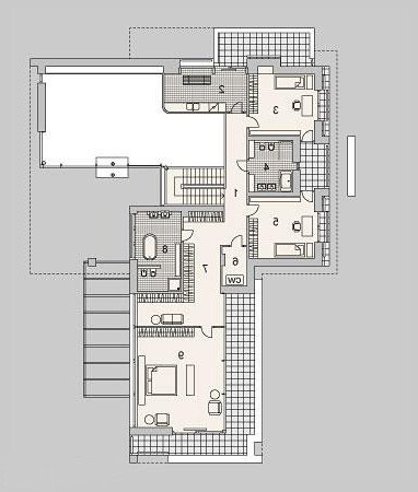 Rzut projektu LK&1121 - wersja lustrzana