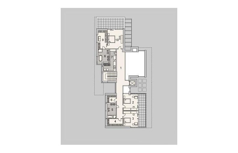Projekt domu z poddaszem LK&1117 - piętro