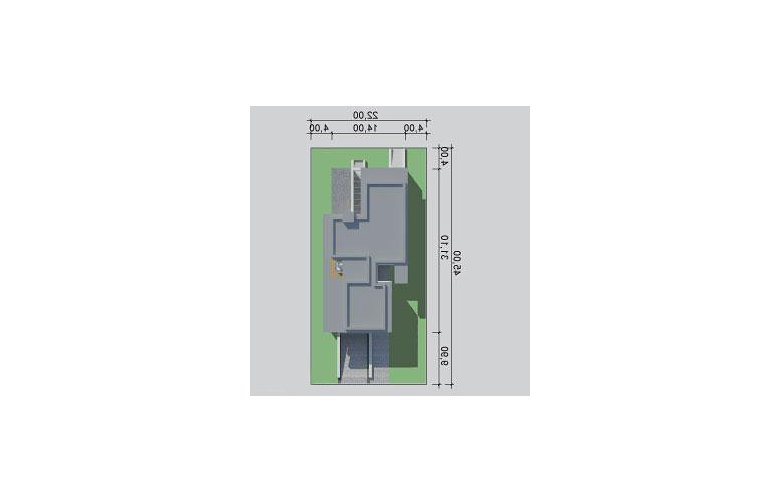 Projekt domu z poddaszem LK&1117 - Usytuowanie - wersja lustrzana