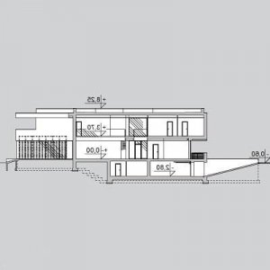 Przekrój projektu LK&1117 w wersji lustrzanej