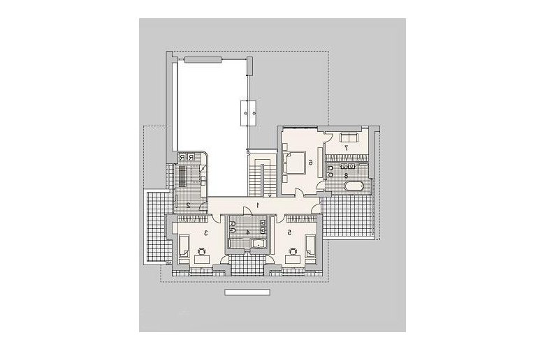 Projekt domu szkieletowego LK&1115 - piętro