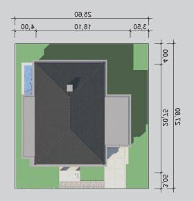 Usytuowanie budynku LK&1115 w wersji lustrzanej