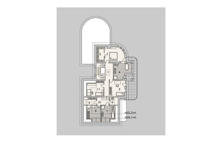 Projekt domu parterowego LK&1111 - piętro