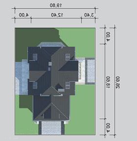 Usytuowanie budynku LK&1107 w wersji lustrzanej