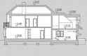 Projekt domu wielorodzinnego LK&1107 - przekrój 1