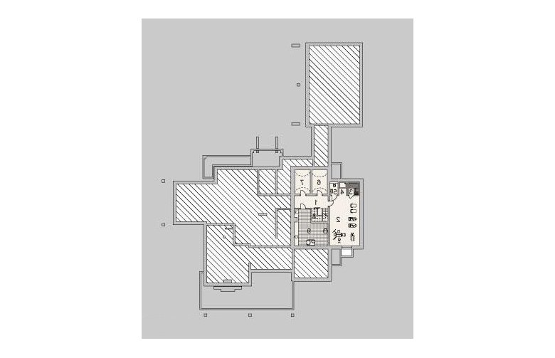 Projekt domu szkieletowego LK&1094 - piwnica