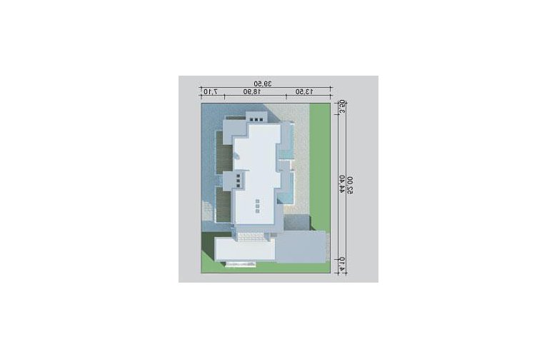 Projekt domu z poddaszem LK&1104 - Usytuowanie - wersja lustrzana