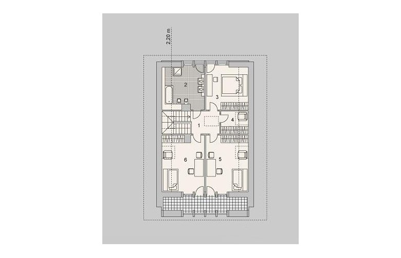 Projekt domu wielorodzinnego LK&1096 - poddasze