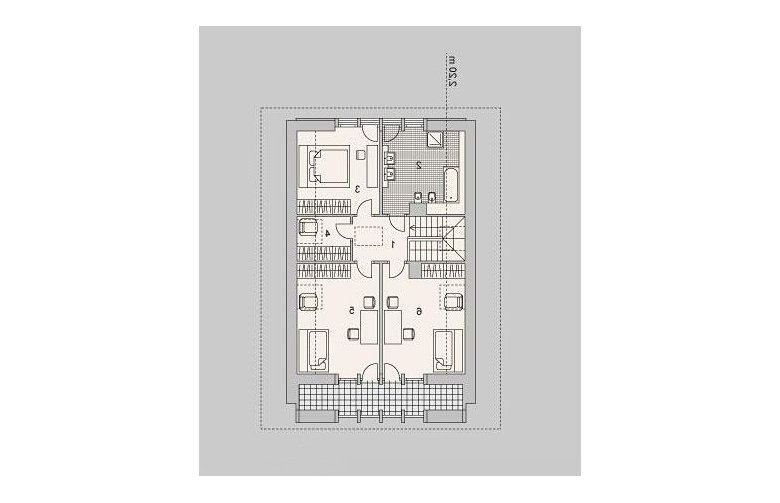 Projekt domu wielorodzinnego LK&1096 - poddasze