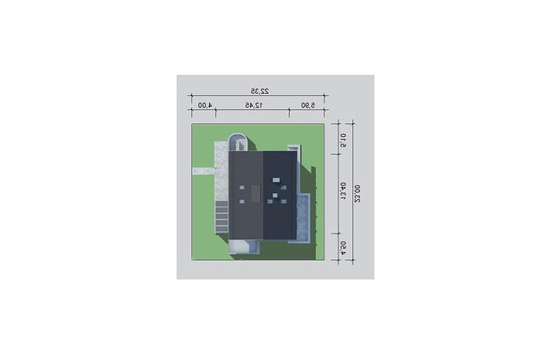 Projekt domu wielorodzinnego LK&1096 - Usytuowanie - wersja lustrzana