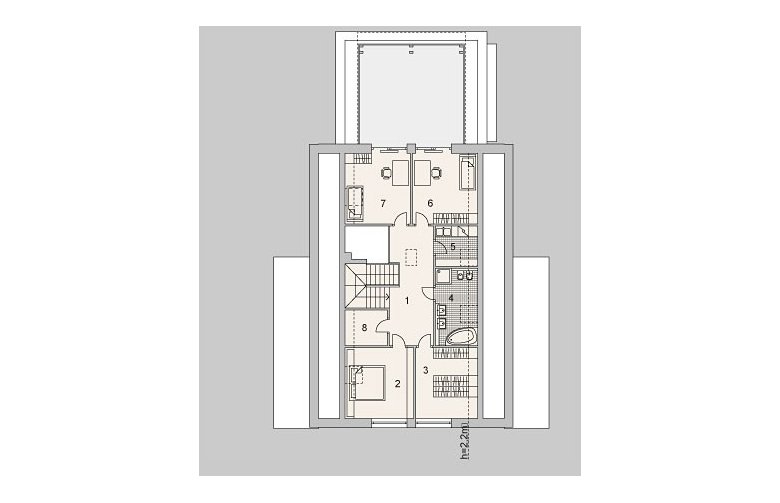 Projekt domu z poddaszem LK&1083 - parter