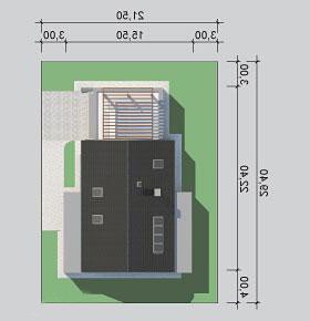 Usytuowanie budynku LK&1083 w wersji lustrzanej