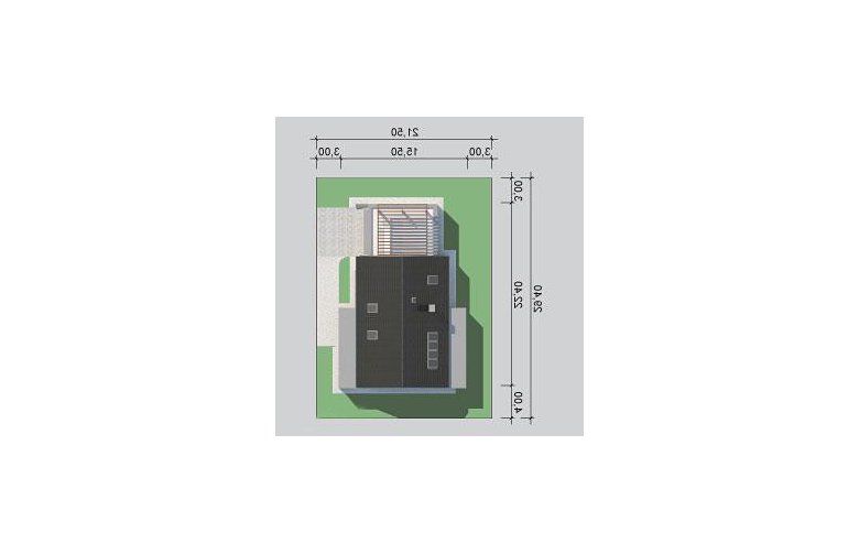 Projekt domu z poddaszem LK&1083 - Usytuowanie - wersja lustrzana