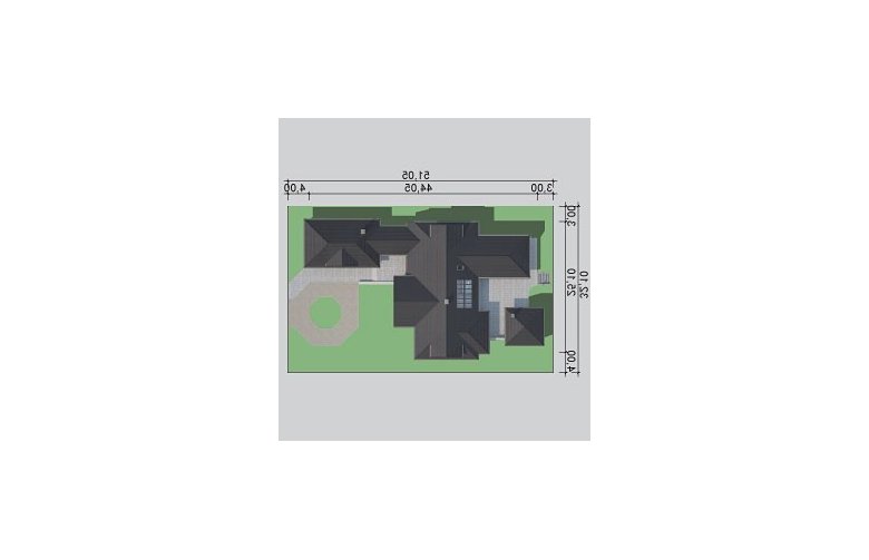 Projekt domu wielorodzinnego LK&992 - Usytuowanie - wersja lustrzana