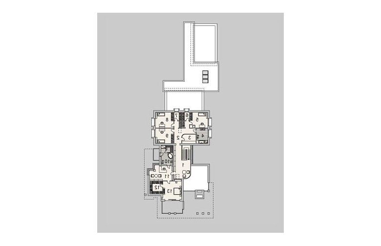 Projekt domu z poddaszem LK&1078 - piętro