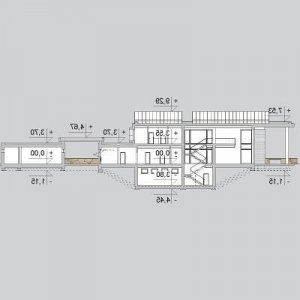 Przekrój projektu LK&1078 w wersji lustrzanej