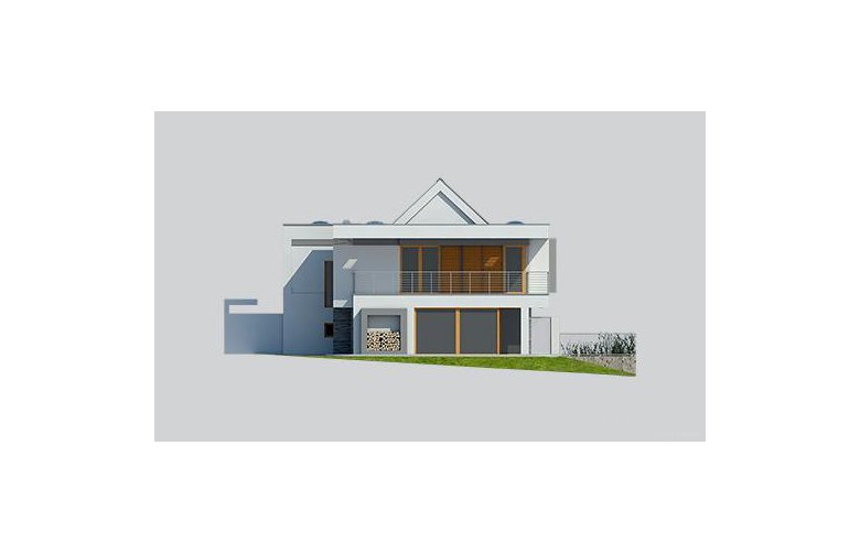 Projekt domu z poddaszem LK&1092 - elewacja 4