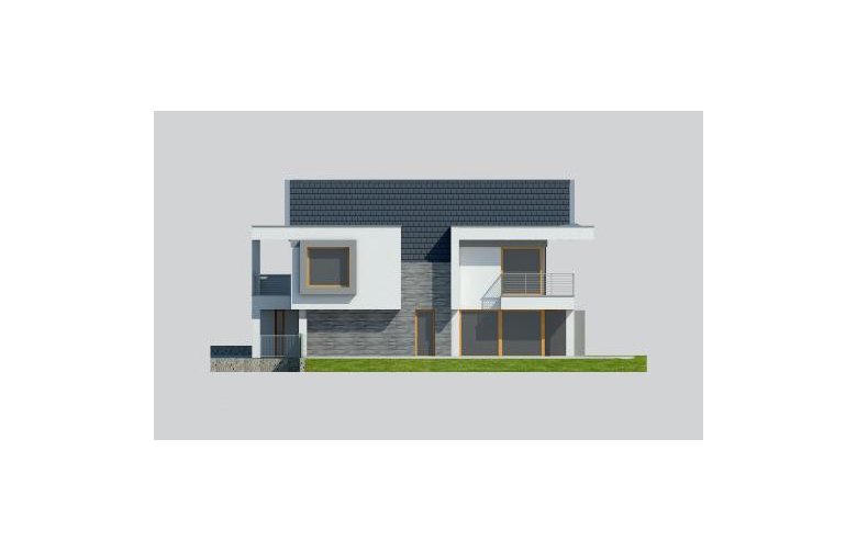 Projekt domu z poddaszem LK&1092 - elewacja 3