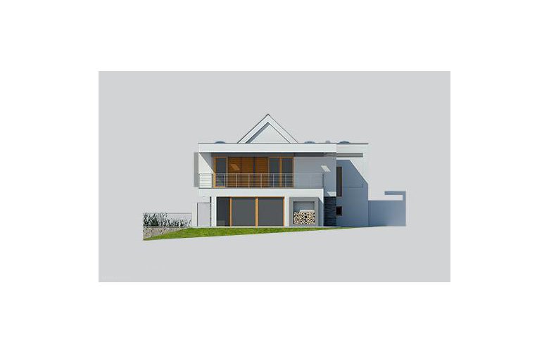 Projekt domu z poddaszem LK&1092 - elewacja 4
