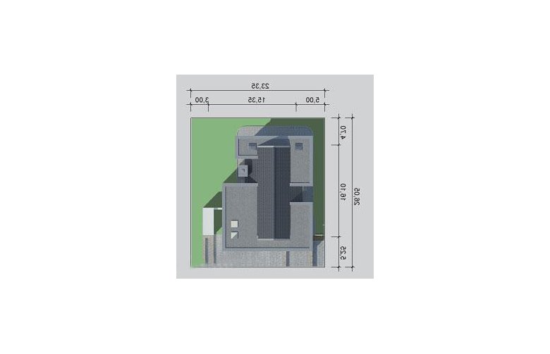 Projekt domu z poddaszem LK&1092 - Usytuowanie - wersja lustrzana