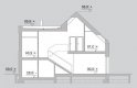 Projekt domu z poddaszem LK&1092 - przekrój 1