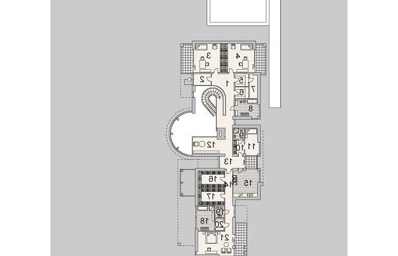Projekt domu z poddaszem LK&1080 - piętro