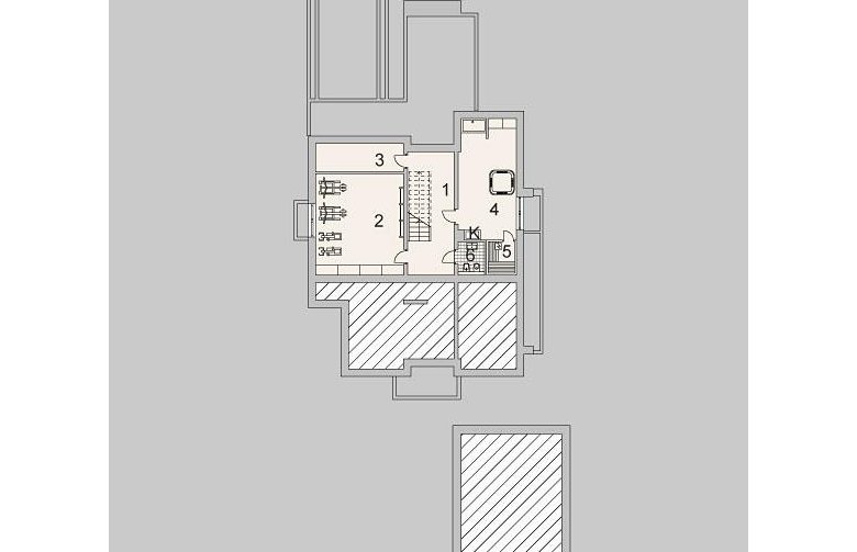 Projekt domu z poddaszem LK&1082 - piwnica
