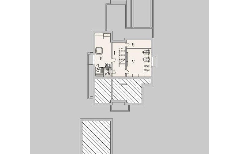 Projekt domu z poddaszem LK&1082 - piwnica