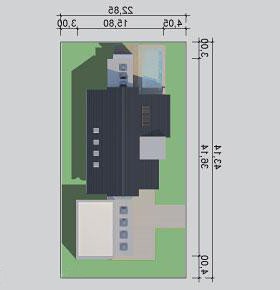 Usytuowanie budynku LK&1082 w wersji lustrzanej
