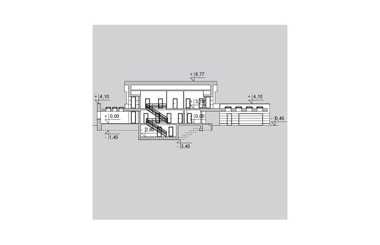 Projekt domu z poddaszem LK&1082 - przekrój 1