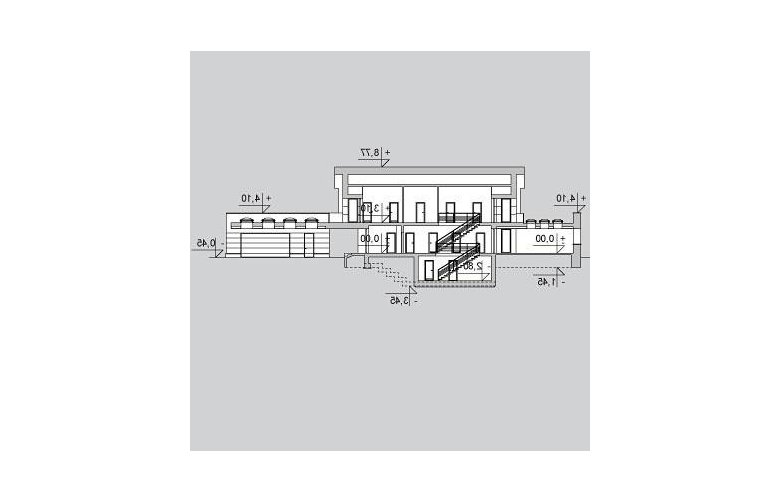 Projekt domu z poddaszem LK&1082 - przekrój 1