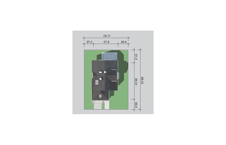 Projekt domu wielorodzinnego LK&1062 - Usytuowanie - wersja lustrzana