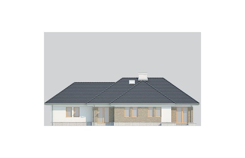 Projekt domu dwurodzinnego LK&1032 - elewacja 2