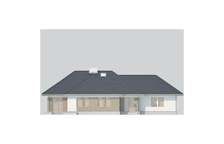Projekt domu dwurodzinnego LK&1032 - elewacja 2