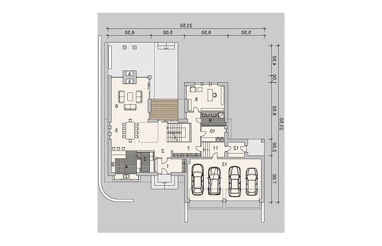 Projekt domu szkieletowego LK&1086 - 