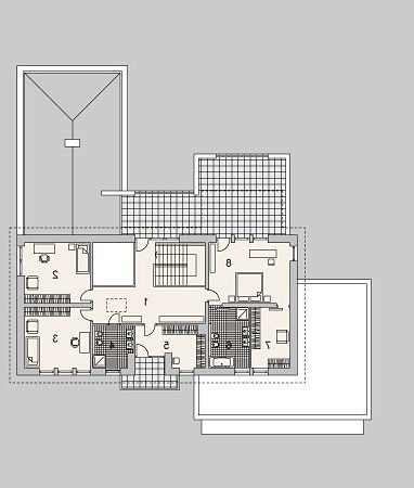 Rzut projektu LK&1086 - wersja lustrzana