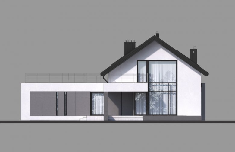 Projekt domu z poddaszem Homekoncept 2 G2 - elewacja 3