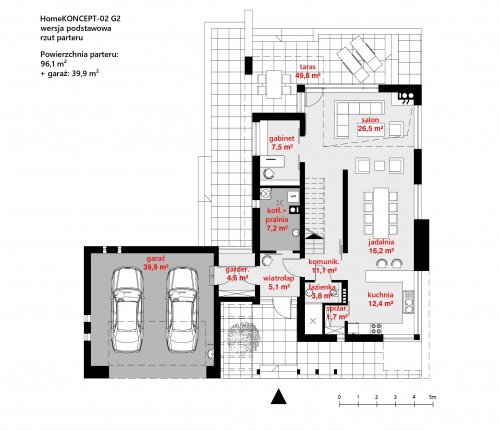 Rzut projektu Homekoncept 2 G2