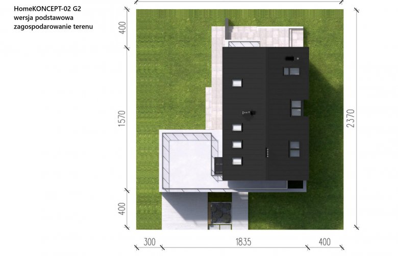 Projekt domu z poddaszem Homekoncept 2 G2 - Usytuowanie