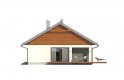 Projekt domu z bala Endo drewniany - elewacja 3