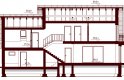 Projekt domu jednorodzinnego Karmelita Bis 2M - przekrój 2