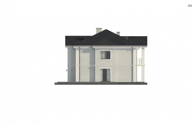 Projekt domu piętrowego Zx113 - elewacja 1