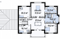 Projekt domu piętrowego Zx113 - rzut piętra