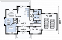 Projekt domu piętrowego Zx113 - rzut parteru