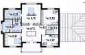 Projekt domu piętrowego Zx113 - rzut piętra