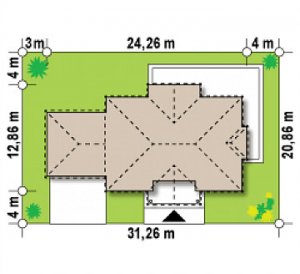 Usytuowanie budynku Zx113