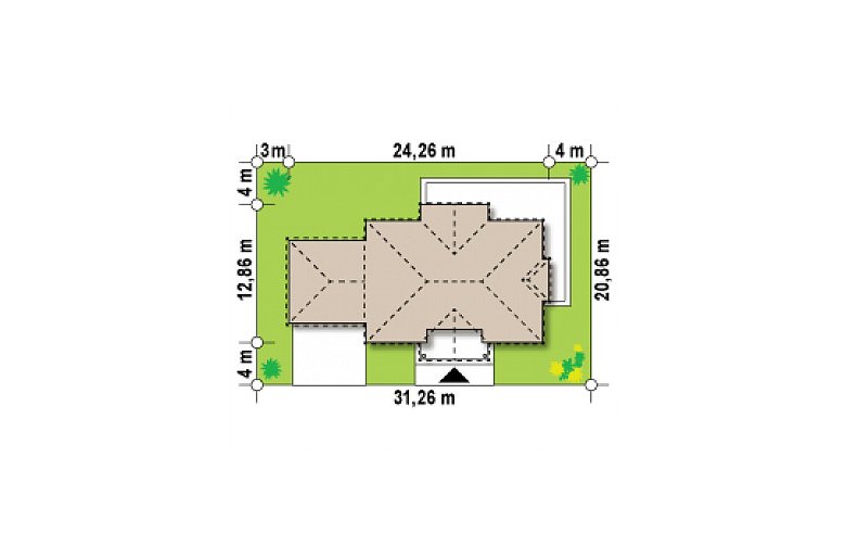 Projekt domu piętrowego Zx113 - Usytuowanie