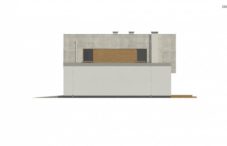Projekt domu piętrowego Zx121 - elewacja 3