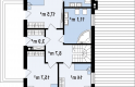 Projekt domu piętrowego Zx121 - rzut piętra